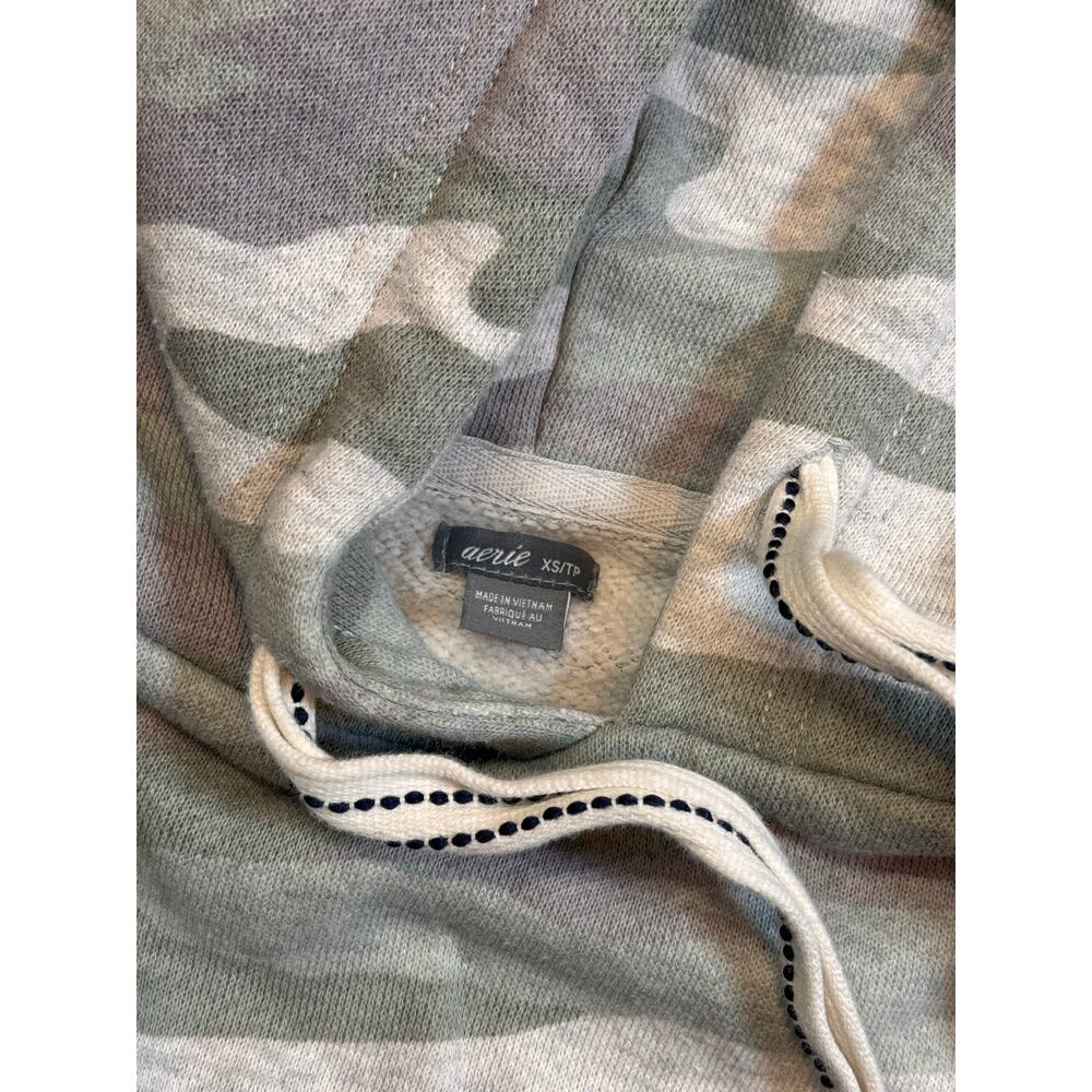 Aerie Camo Hooded Oversized Pullover Sweatshirt XS - Picture 6 of 6
